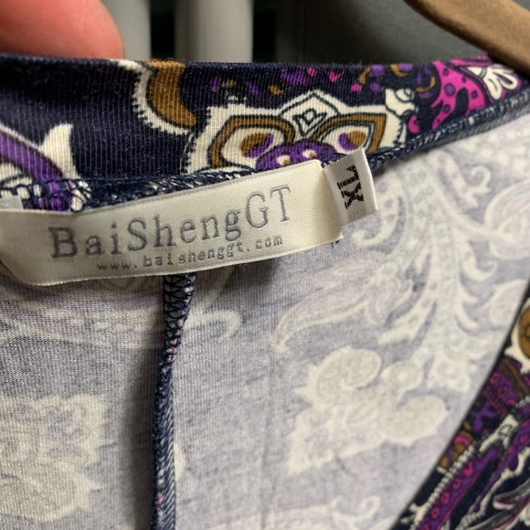 PD-Women's BaiShengGT Blouse, XL, Navy Purple fits plus size 1X - Picture 3 of 5